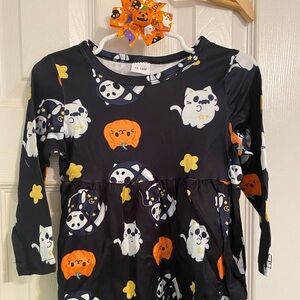 New Halloween Dress & Hair Bow